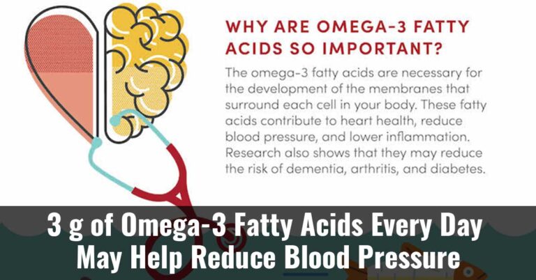 3 G Of Omega 3 Fatty Acids Every Day May Help Reduce Blood Pressure
