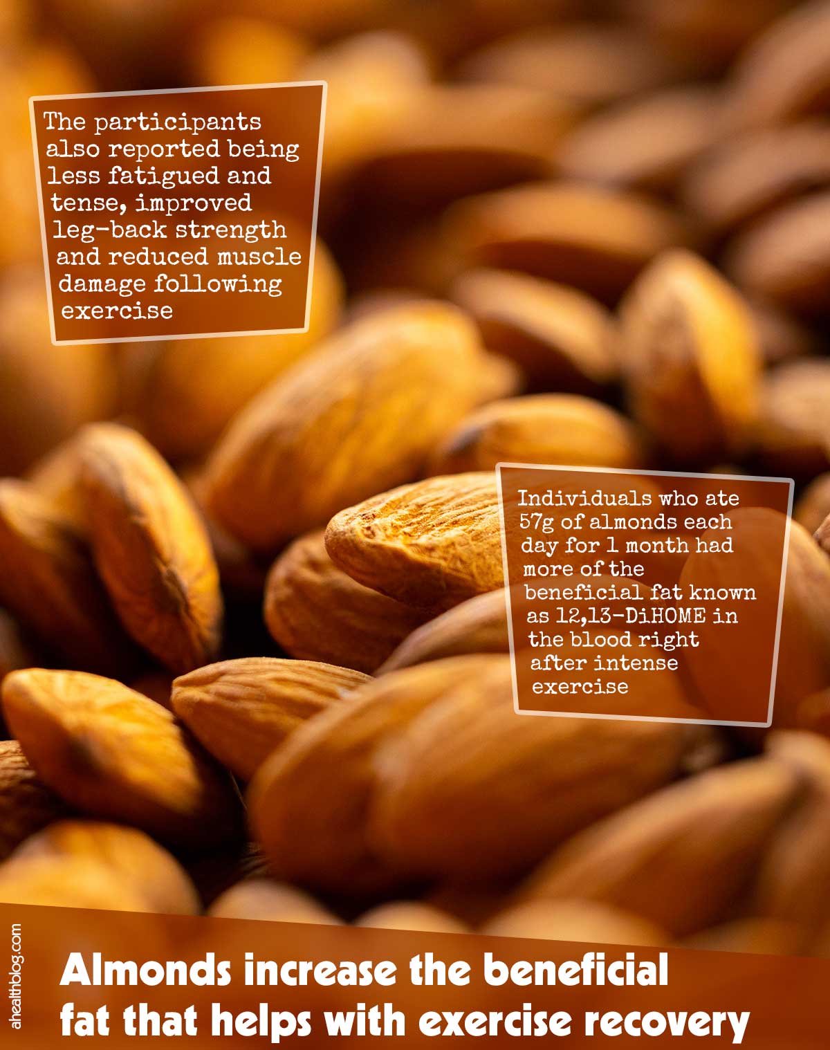 Almonds Increase The Beneficial Fat That Helps With Exercise Recovery