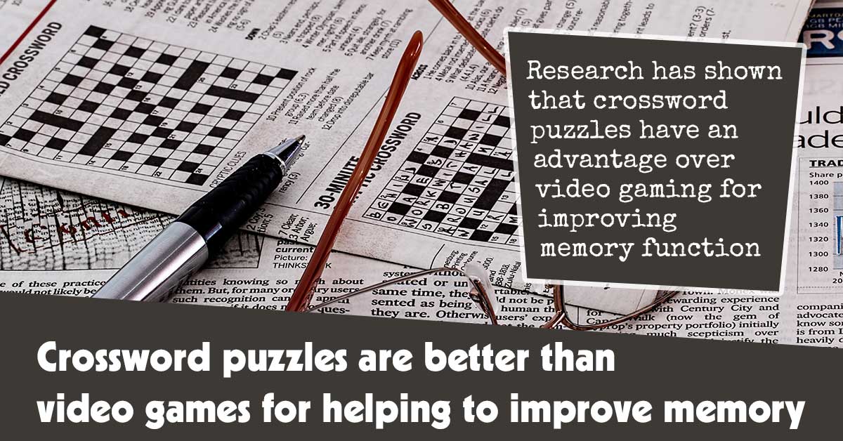 Crossword Puzzles Are Better Than Video Games for Helping to Improve Memory