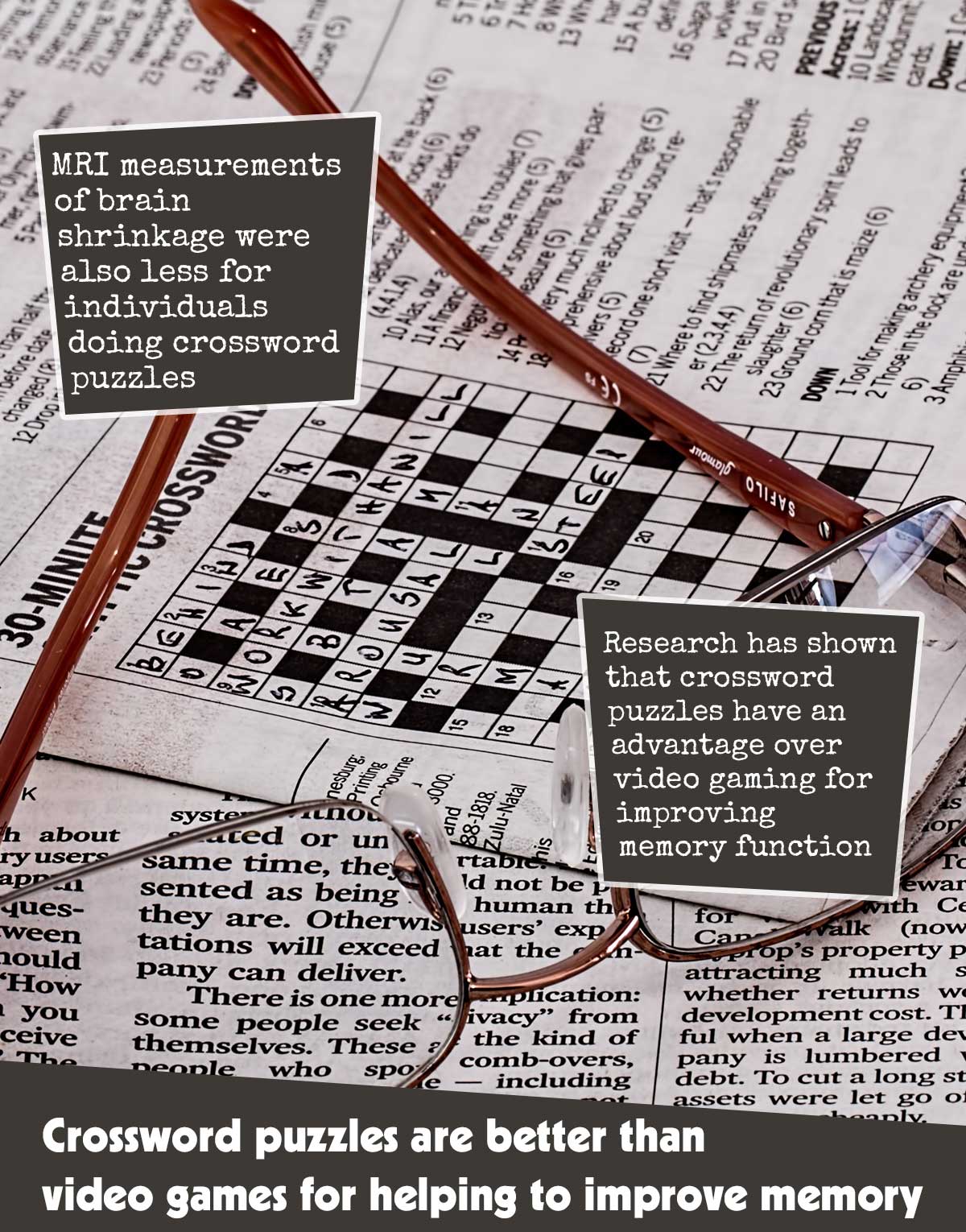 Crossword Puzzles Are Better Than Video Games For Helping To Improve Memory