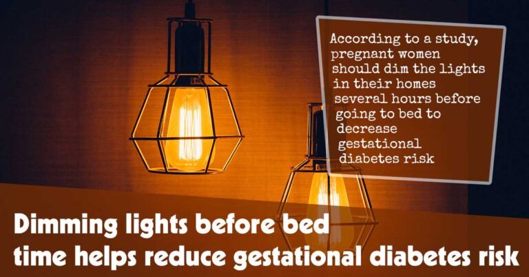 Dimming Lights Before Bed Time Helps Reduce Gestational Diabetes Risk