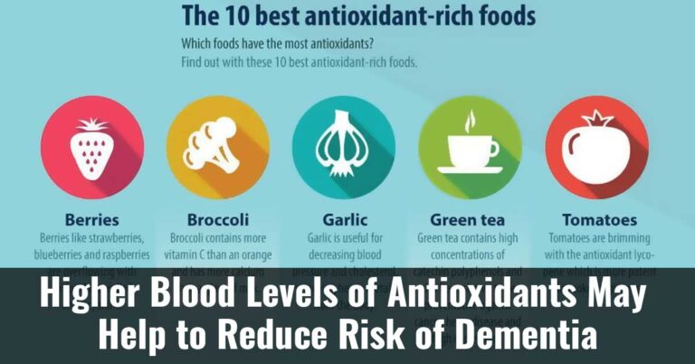 Higher Blood Levels Of Antioxidants May Help To Reduce Risk Of Dementia