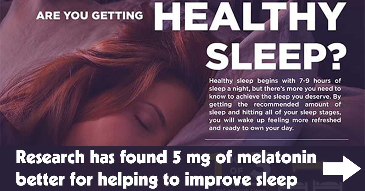 Research Has Found 5 mg of Melatonin Better for Helping to Improve Sleep