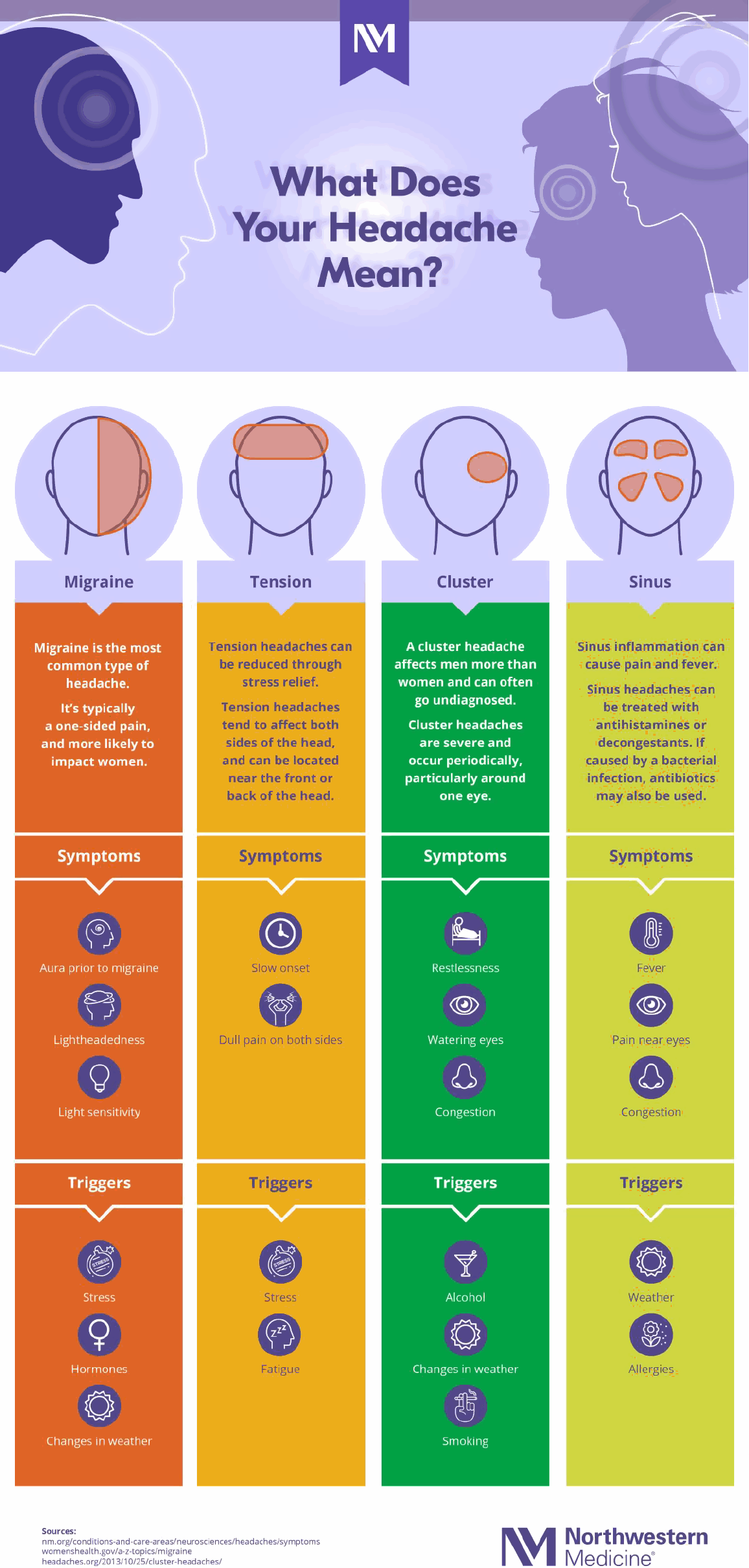Soorten hoofdpijn infographic