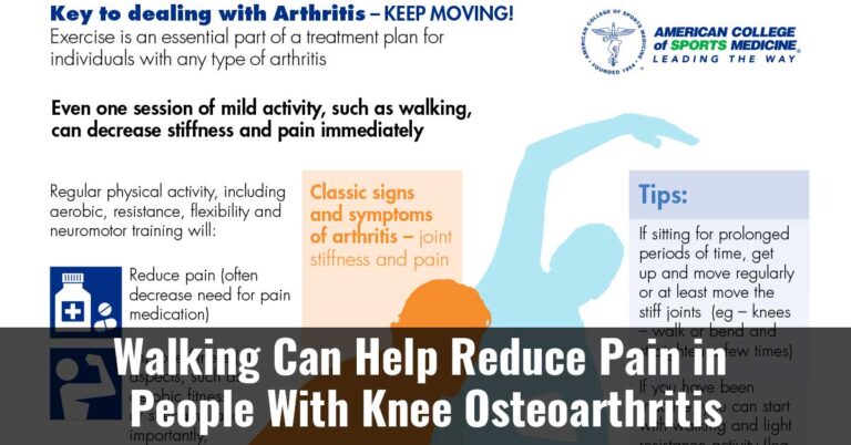 Walking Can Help Reduce Pain In People With Knee Osteoarthritis