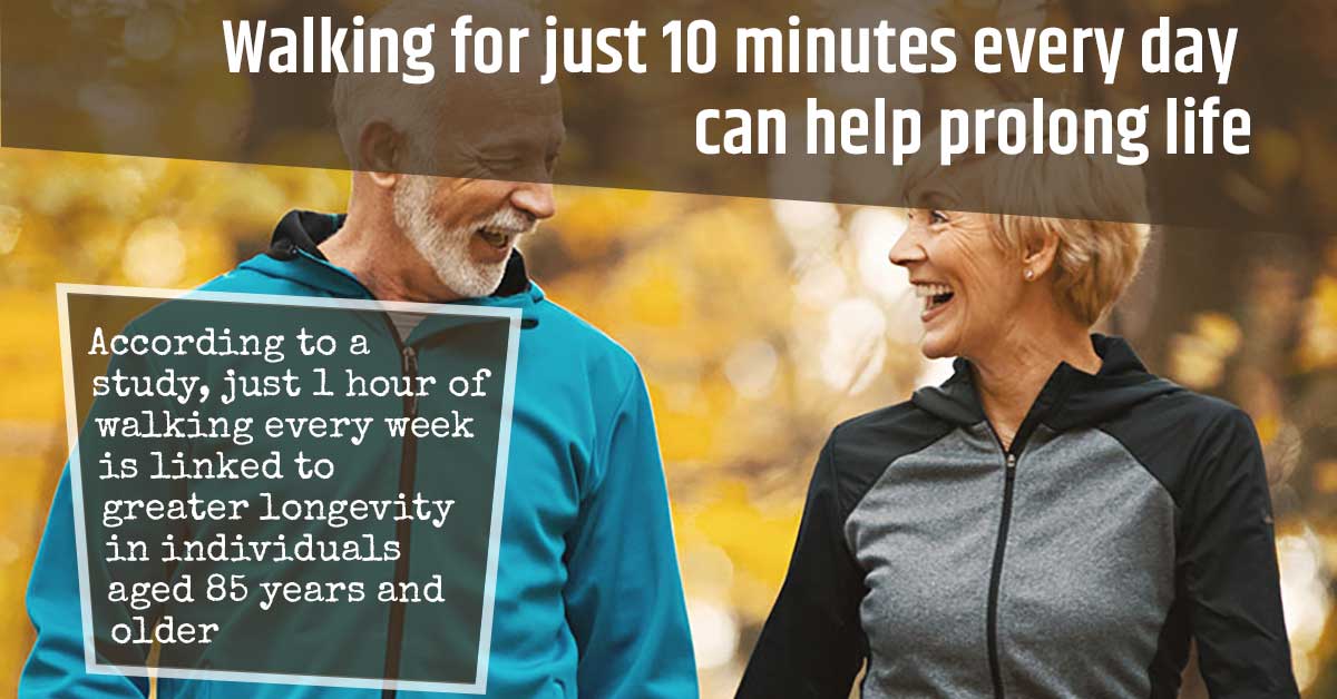 Walking for Just 10 Minutes Every Day Can Help Prolong Life