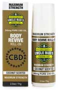 Uncle Bud’s CBD Body Revive Roll-On Gold Box