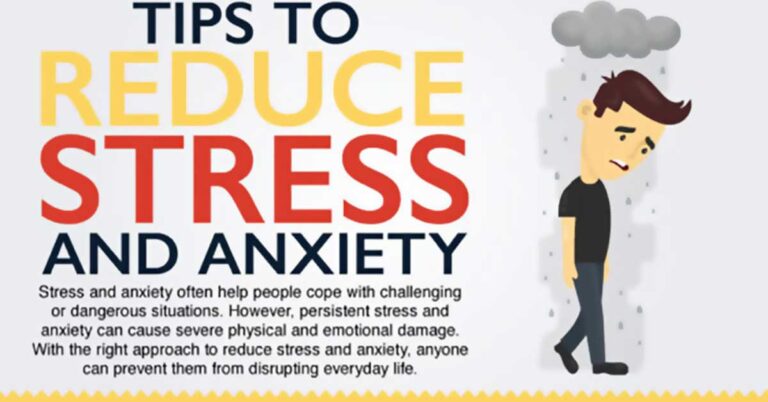Tips To Reduce Stress And Anxiety Infographic F
